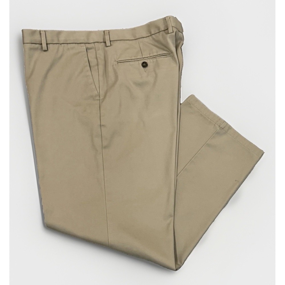 Dockers Pants Mens 38x30 Khaki Chino Flat Front Straight Leg Business Casual